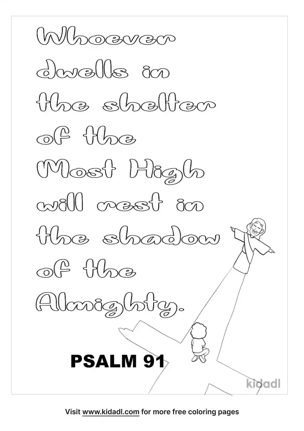 Psalm 91 Coloring Page