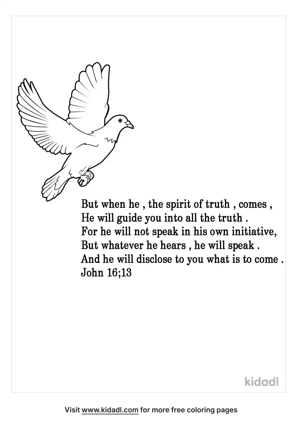 John 16:13 Coloring Page