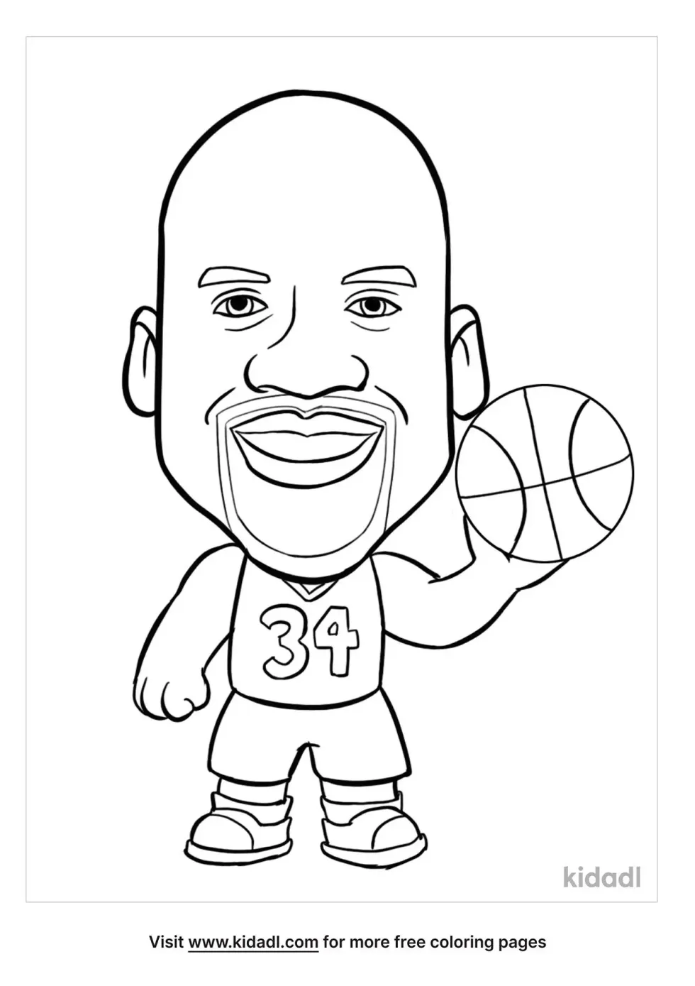 Shaq Coloring Page | Kidadl