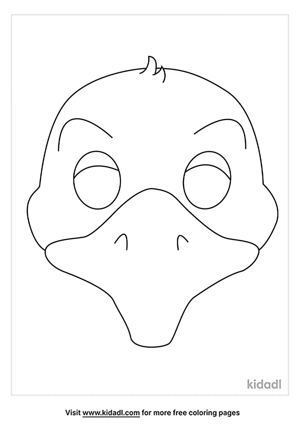 Goose Mask Coloring Page