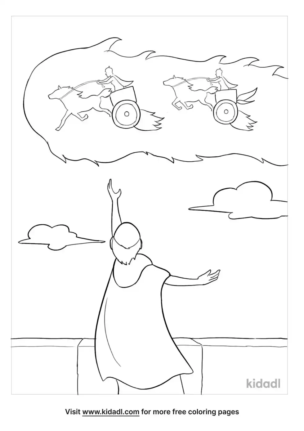 Elisha Invisible Army Coloring Page