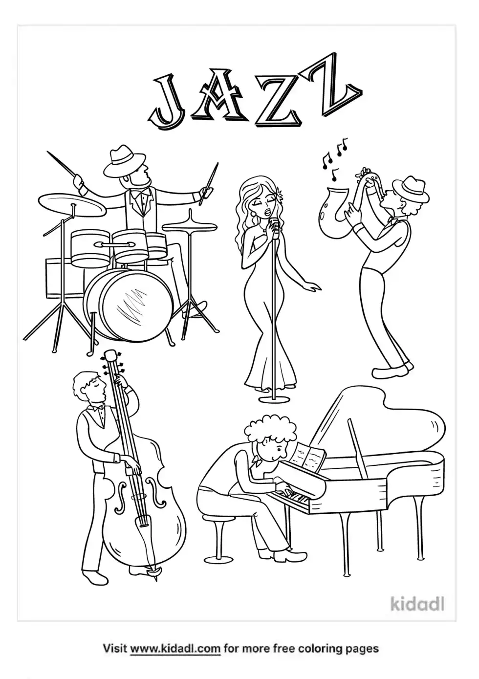 Jazz Coloring Page