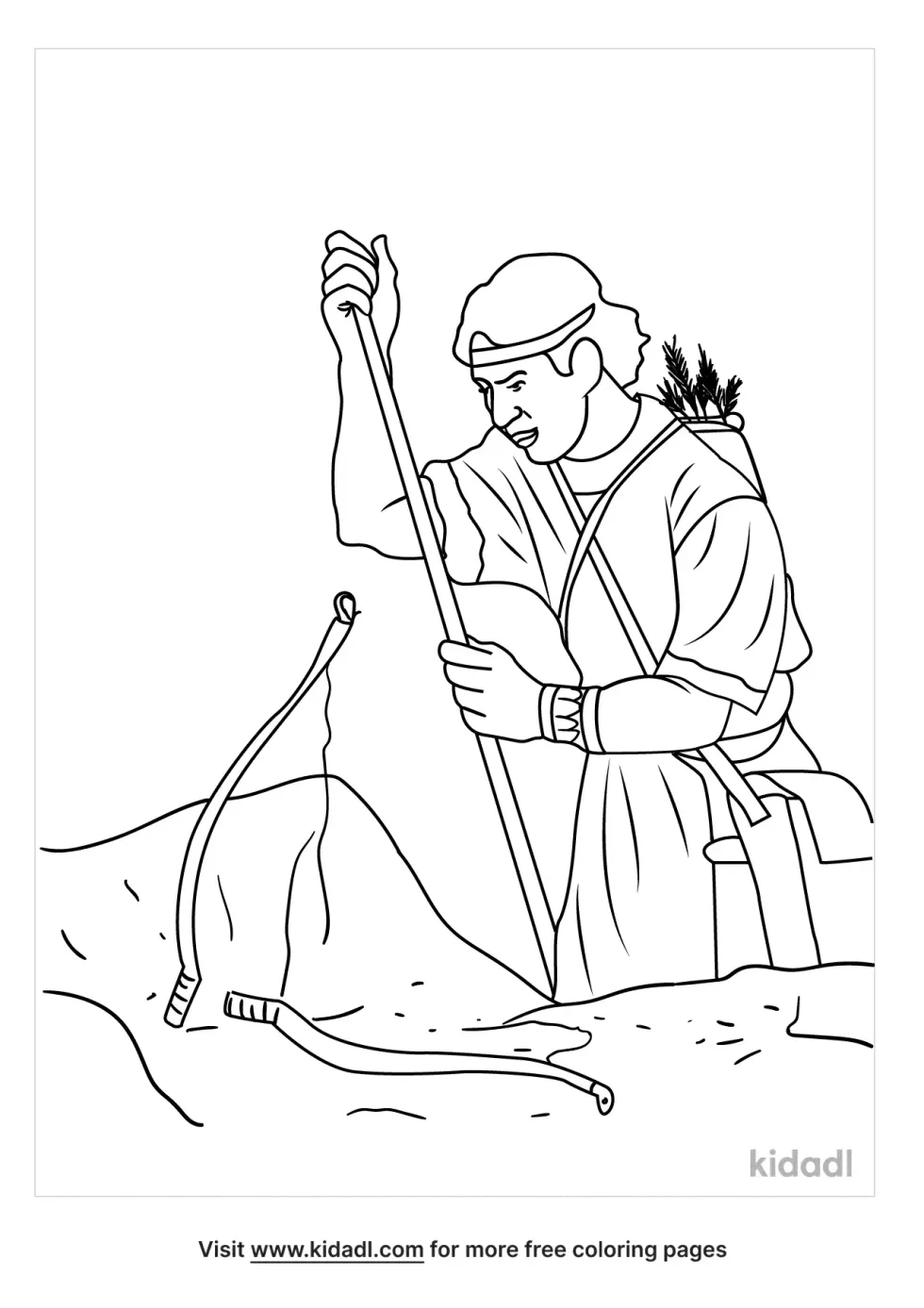 Nephi Broken Bow Coloring Page