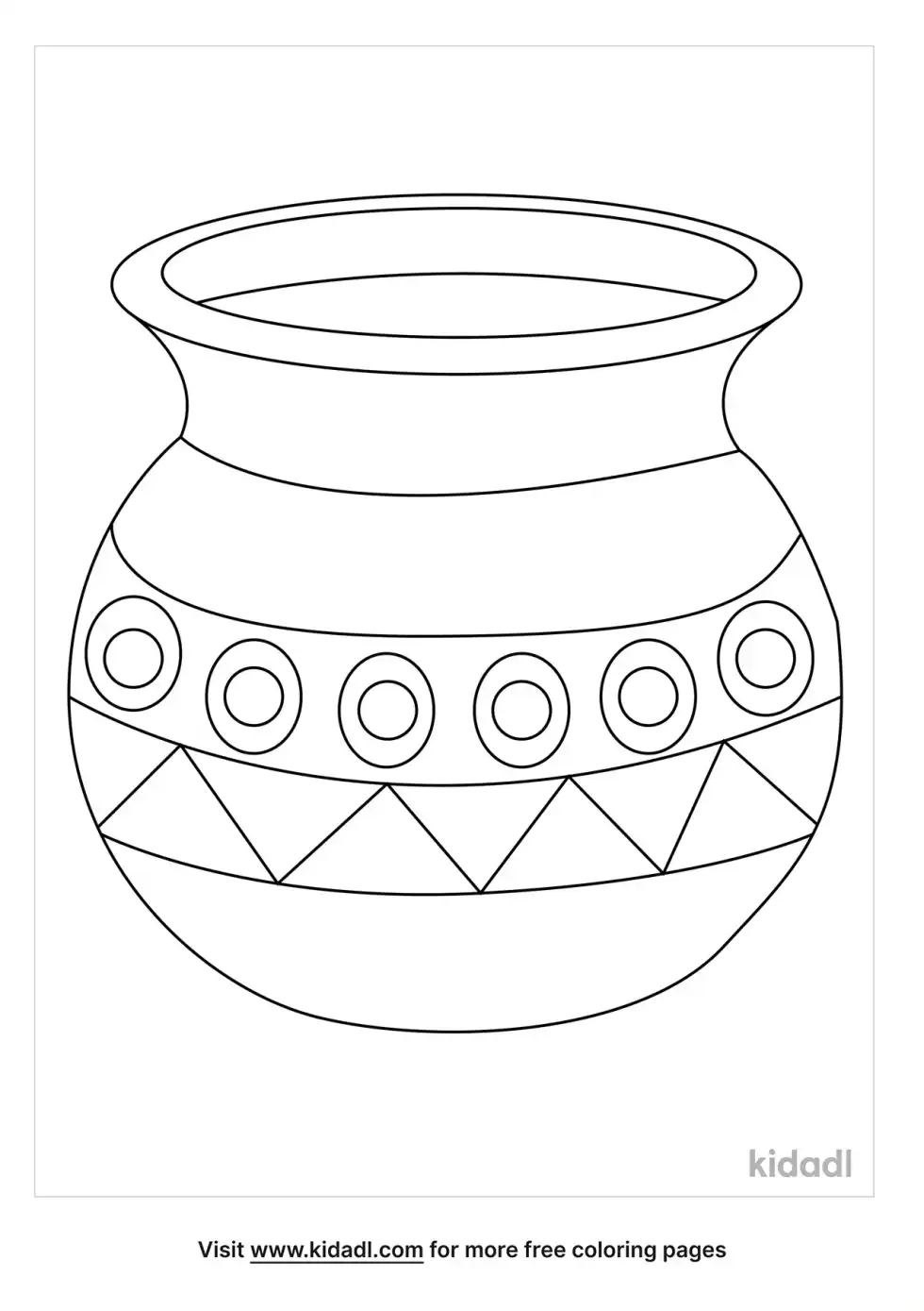Water Pot Coloring Page