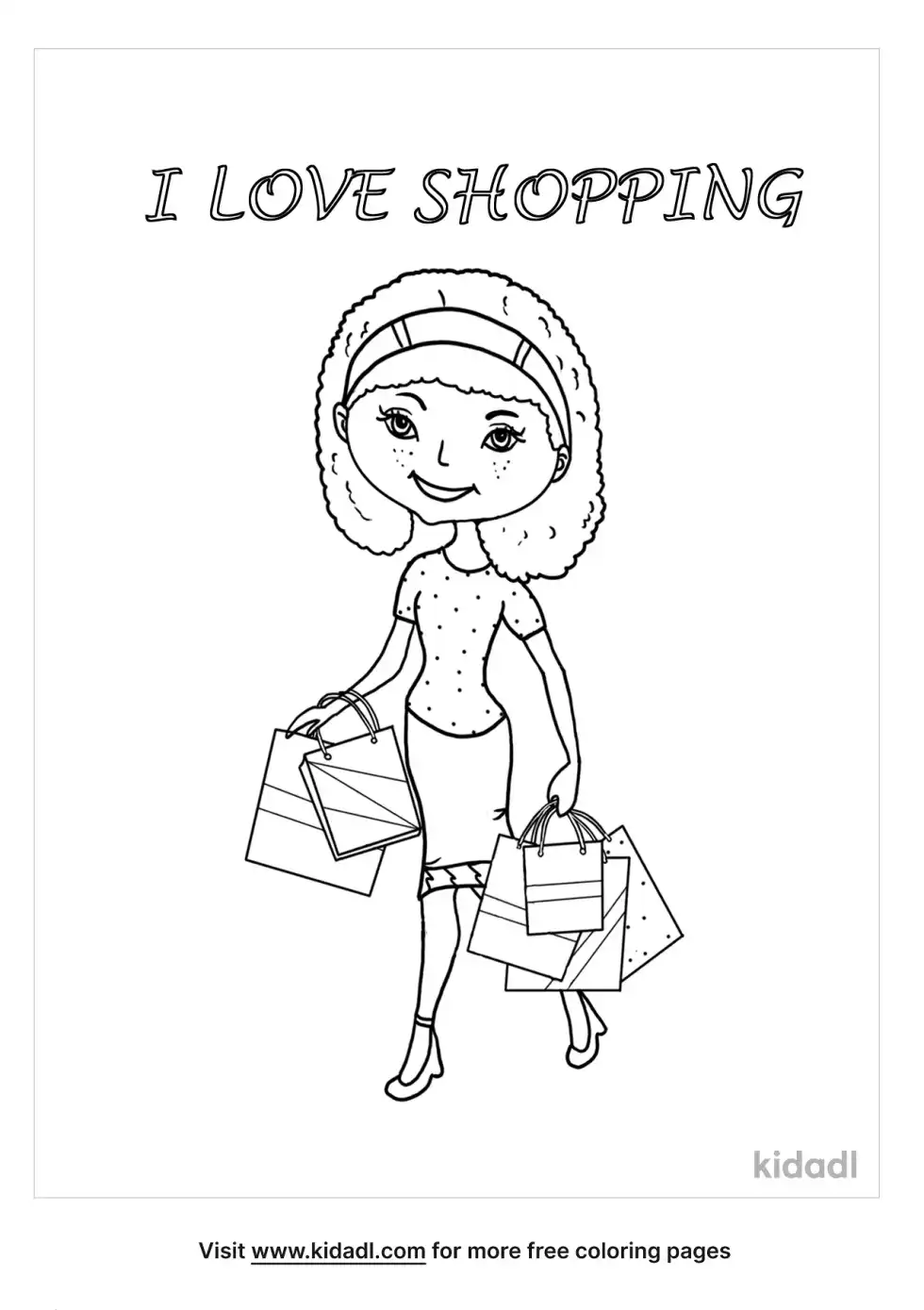 Shopping Coloring Page