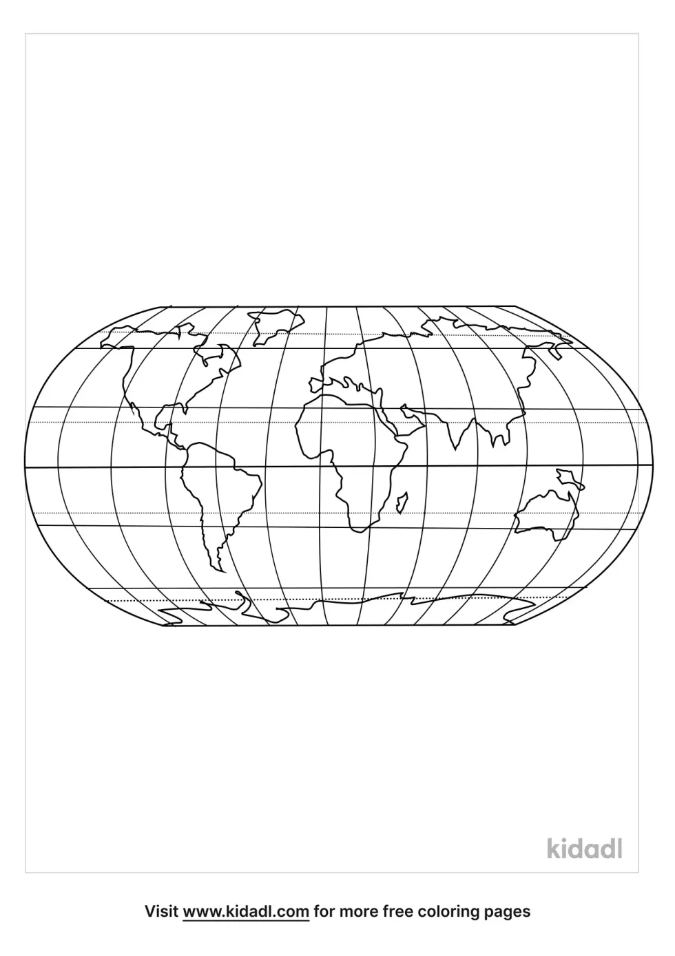 World Globe With Latitude And Longitude