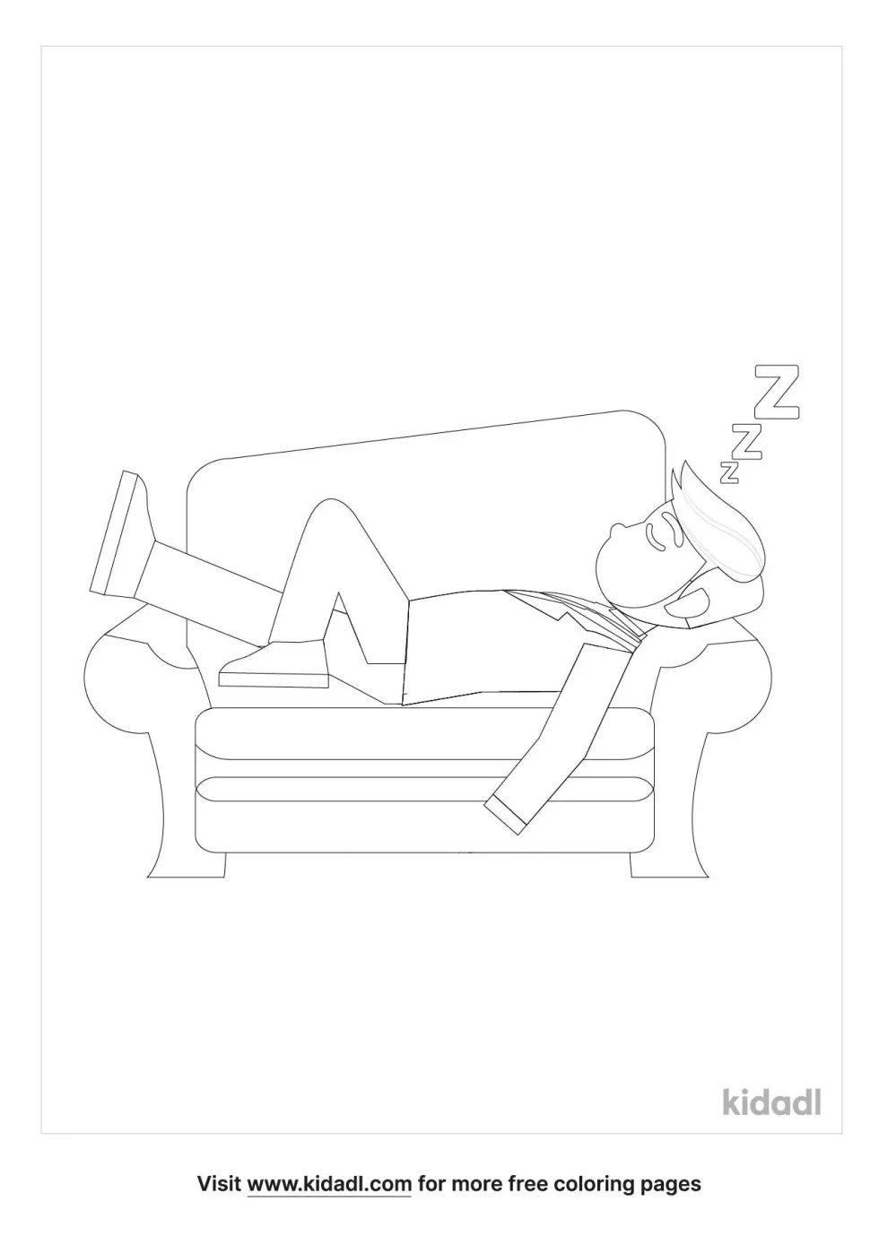Couch Coloring Page
