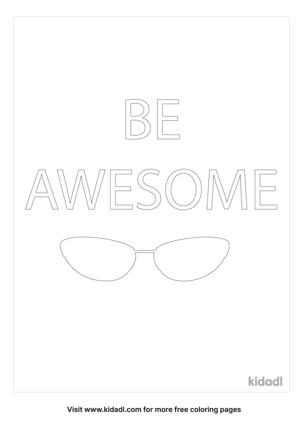 Be Awesone Coloring Page