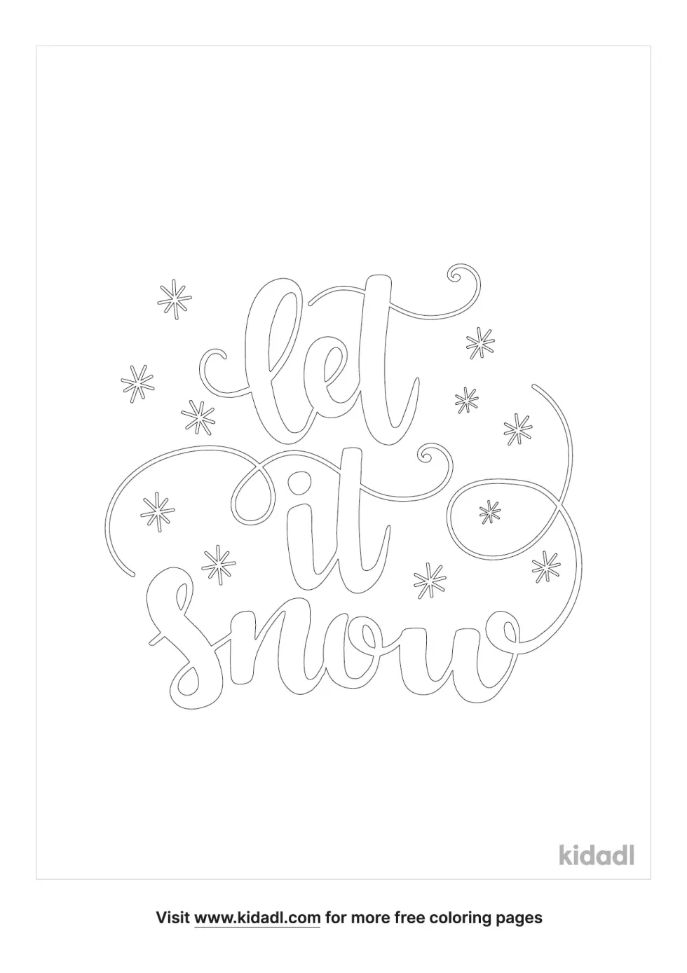 Let It Snow Coloring Page