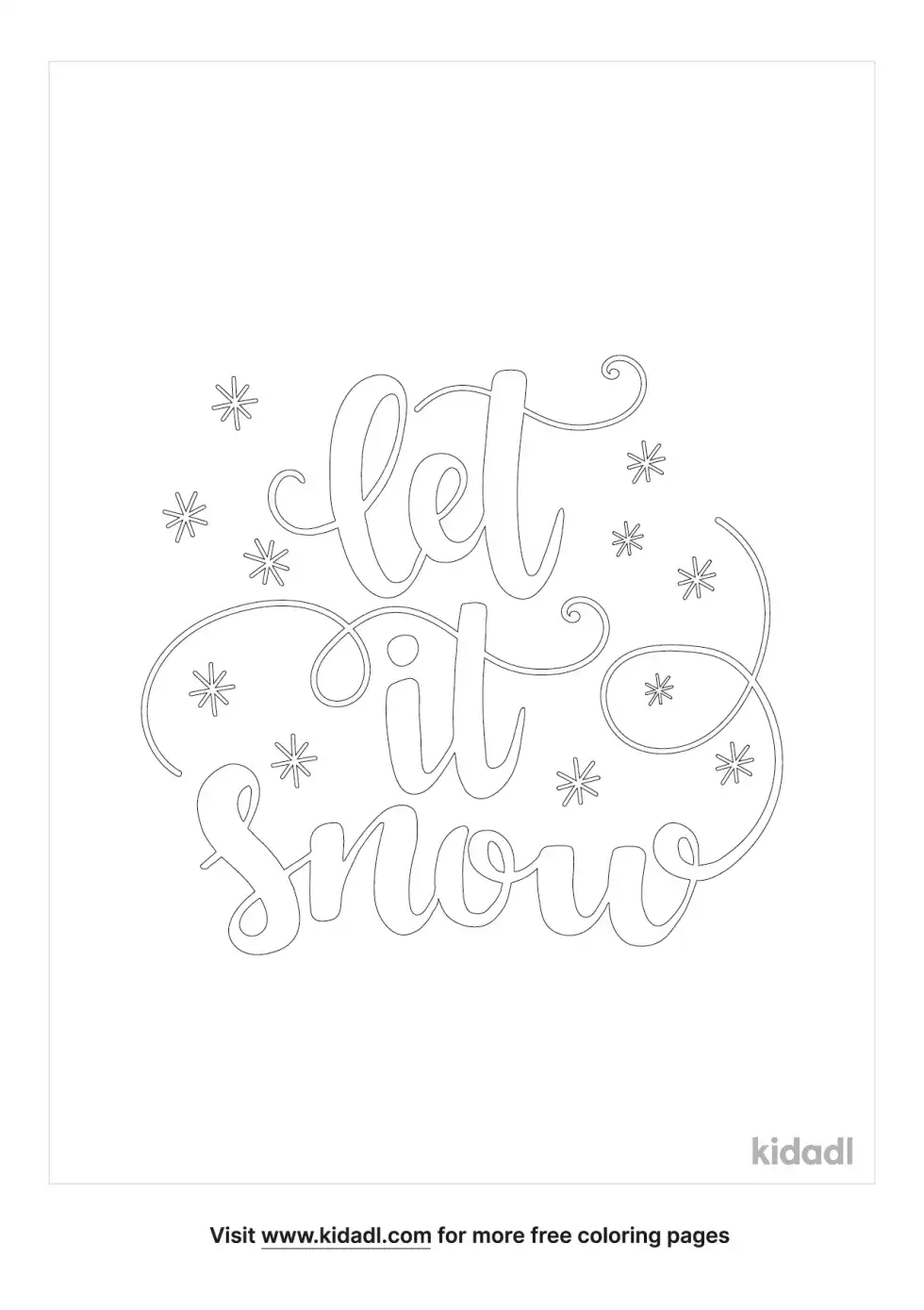 Let It Snow Coloring Page