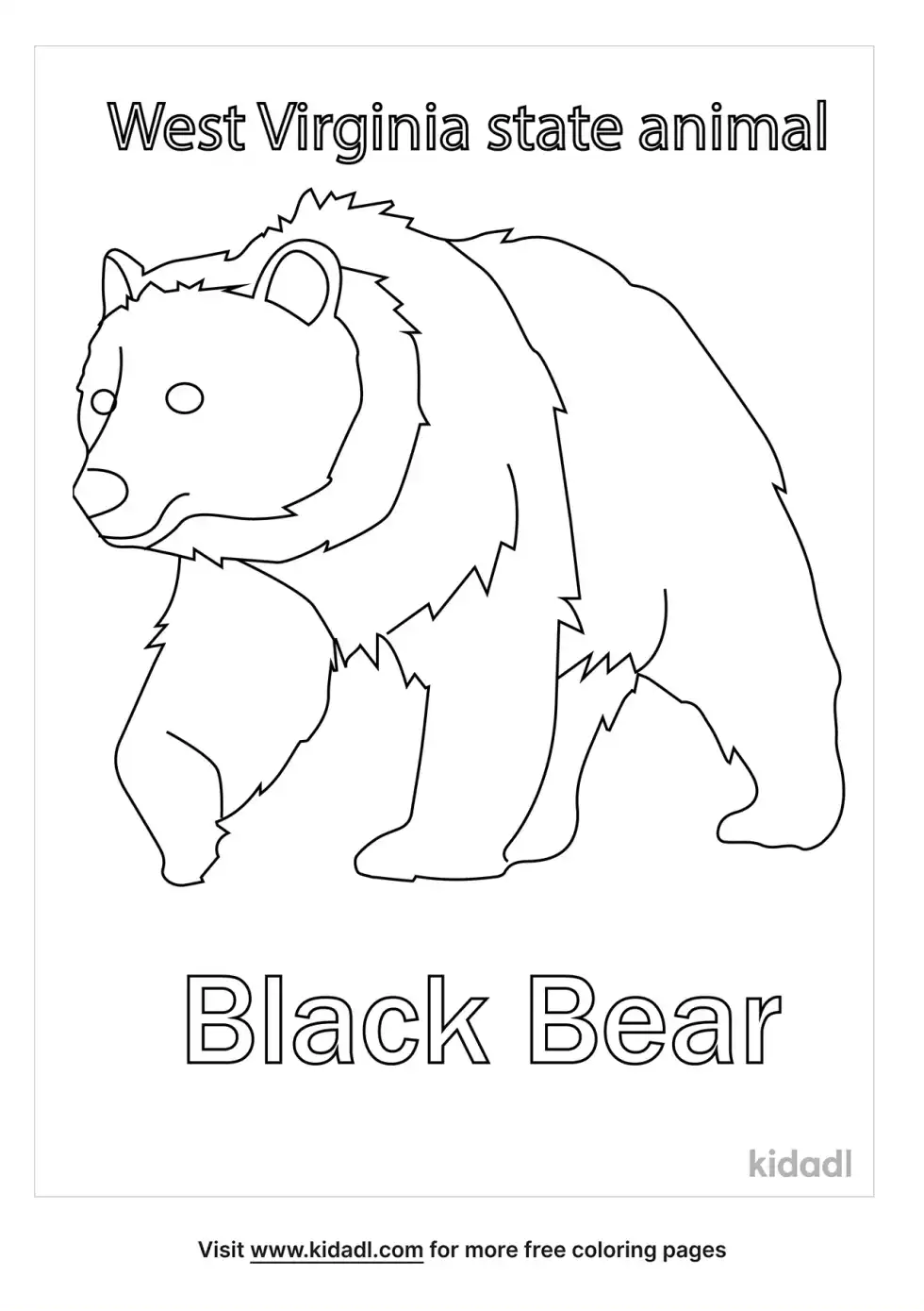 West Virginia State Animal Coloring Page