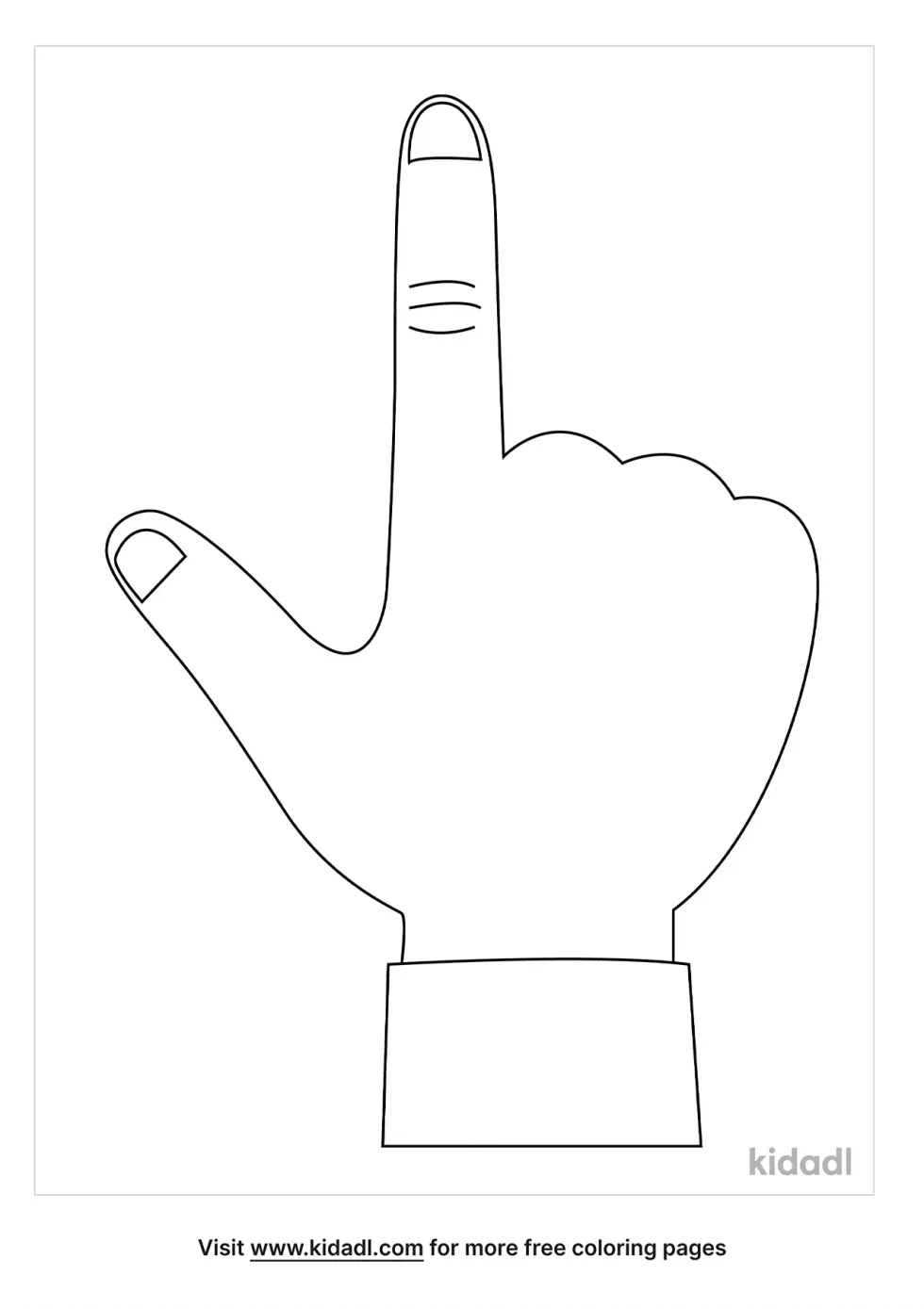 Finger Coloring Page