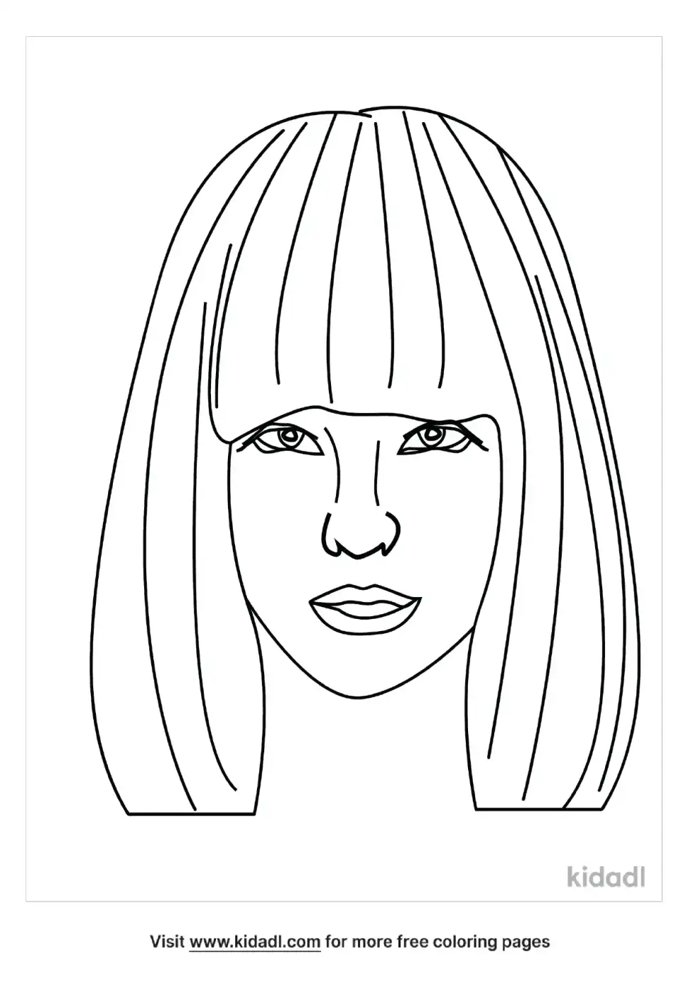 Lady Gaga Coloring Page