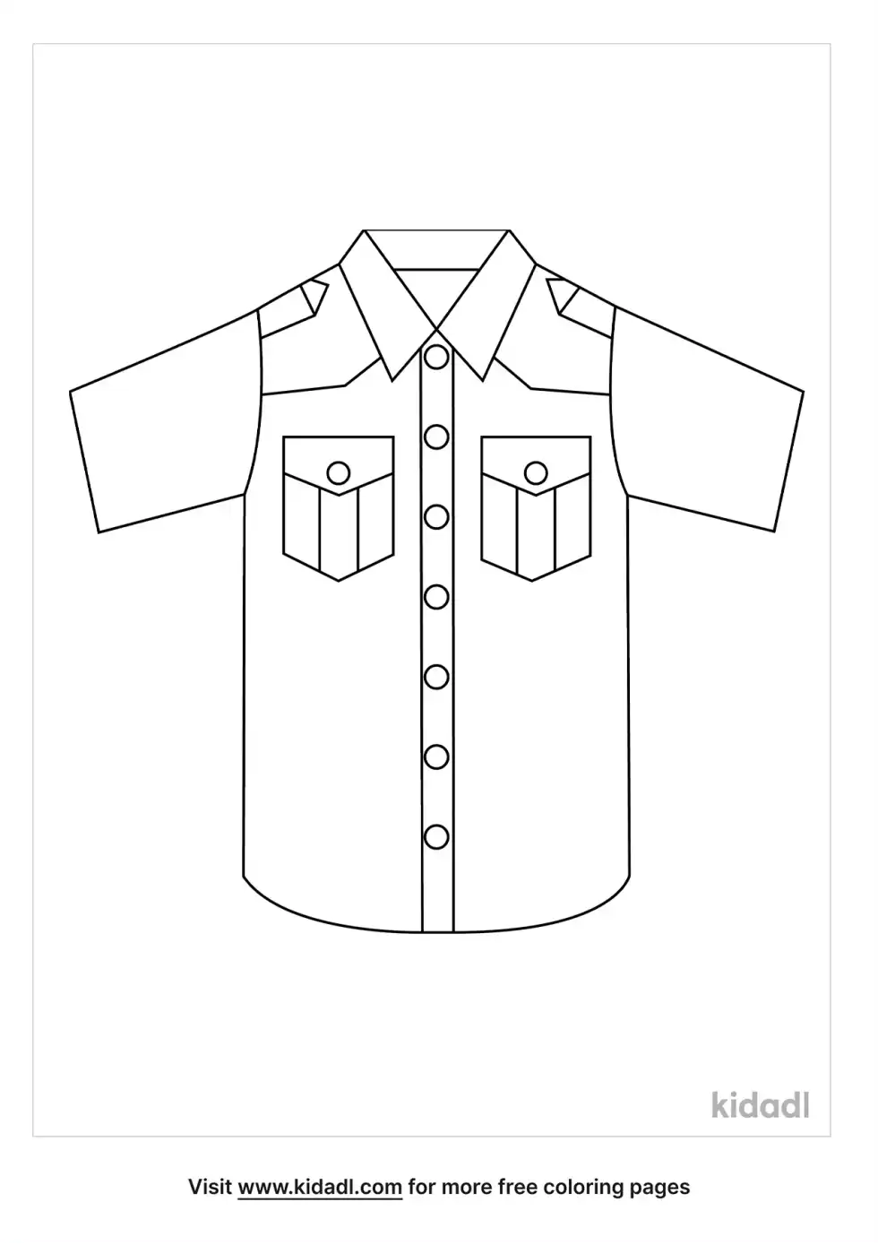 Western Shirt Coloring Page