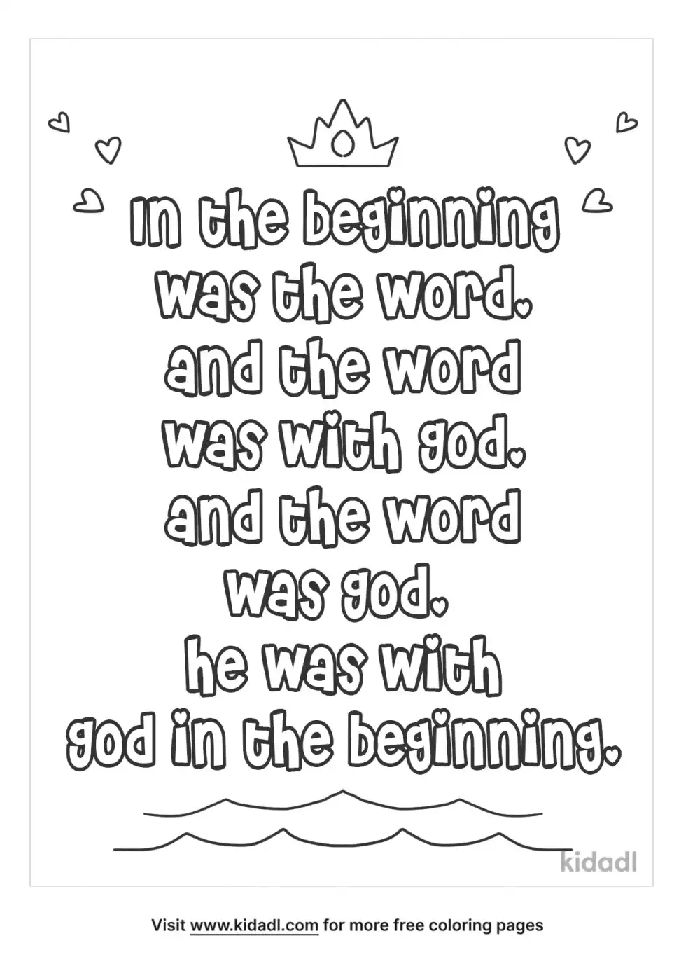 John 1:1-18 Coloring Page