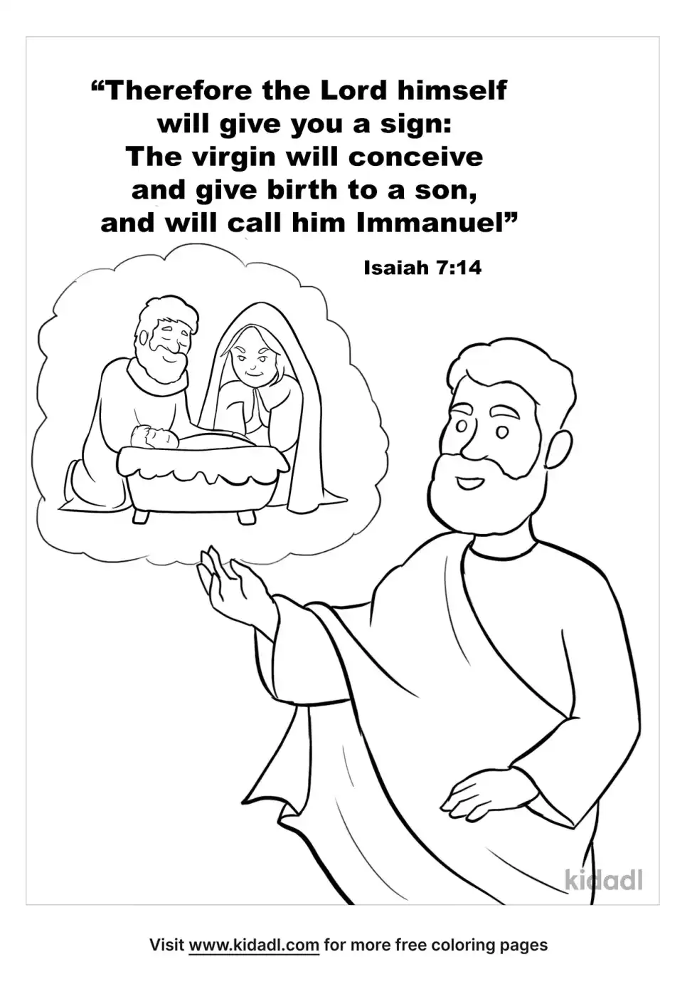 Isaiah 7:14 Coloring Page