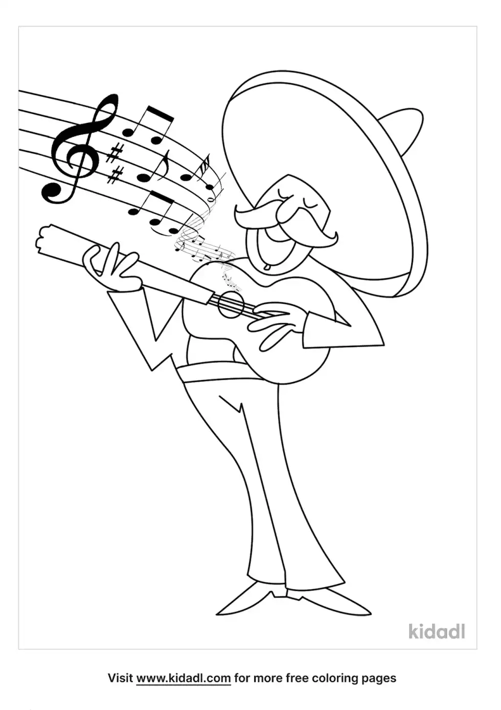 Mariachi Coloring Page