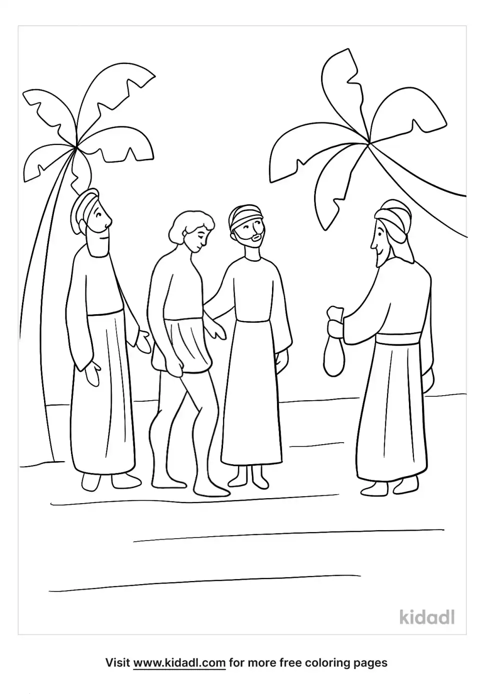 Joseph Sold Into Slavery Coloring Page