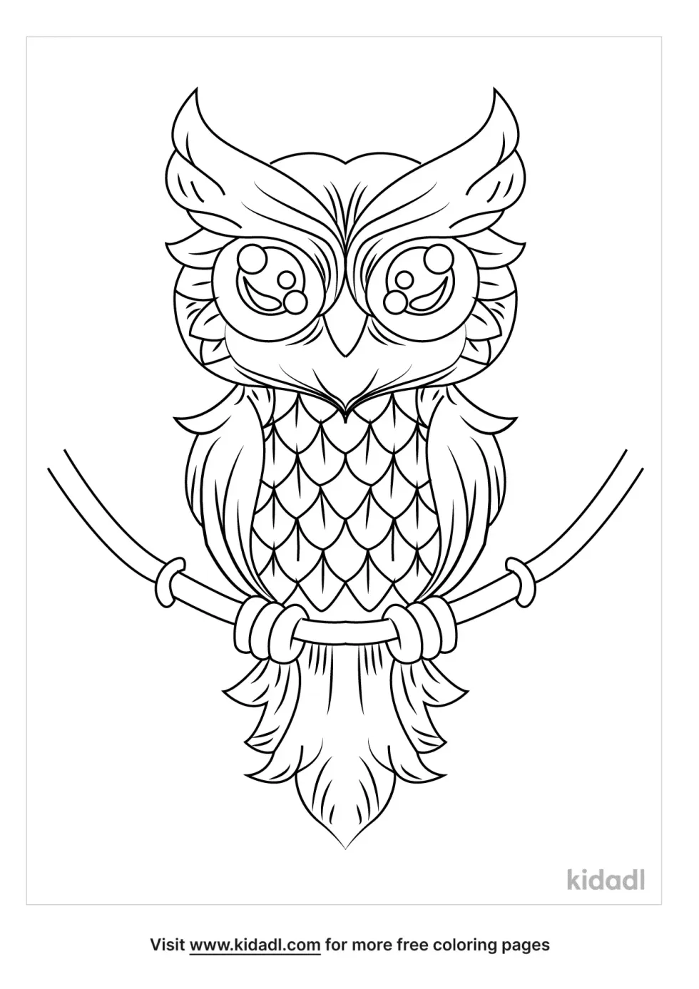 Mosaic Owl Coloring Page