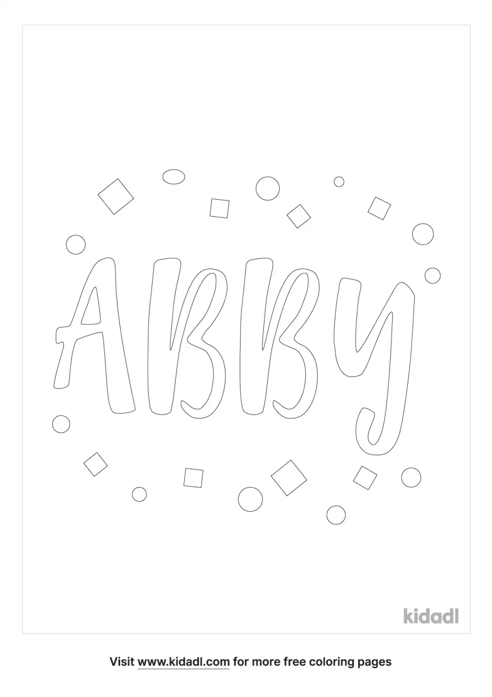 Abby Name Coloring Page