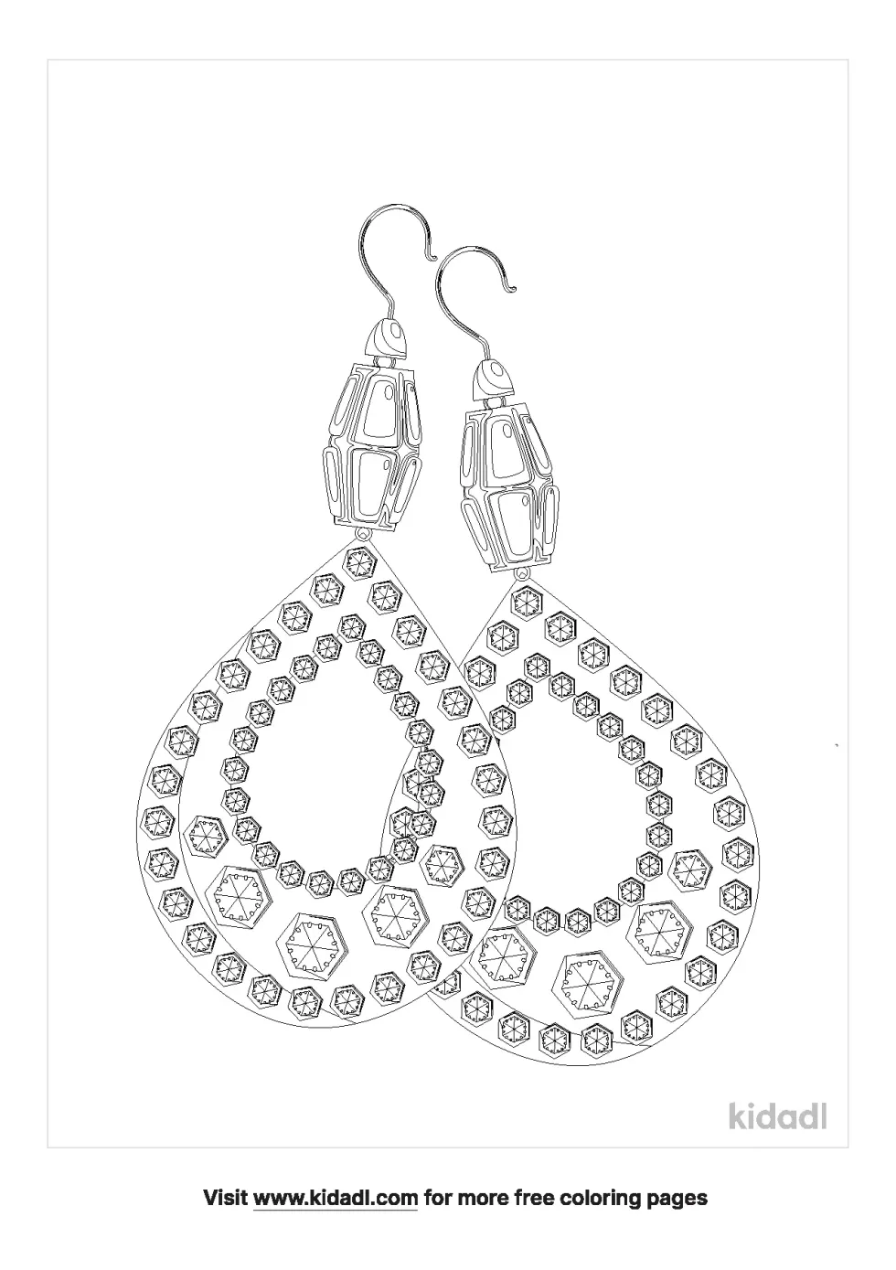 Earring Coloring Page