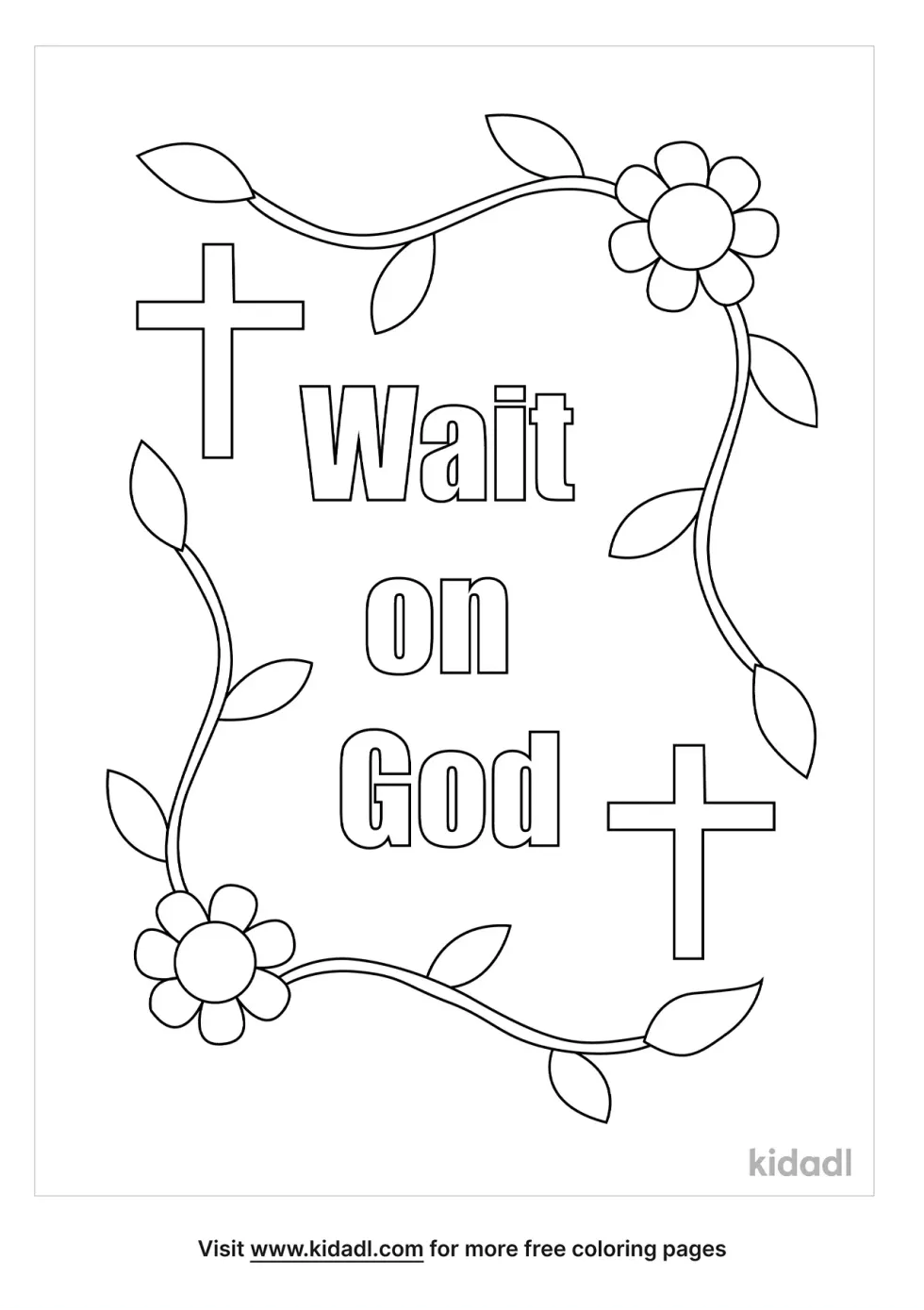 Wait On God Coloring Page