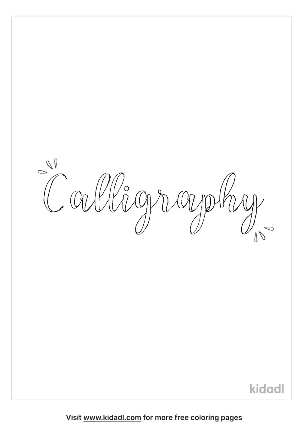 Calligraphy Coloring Page