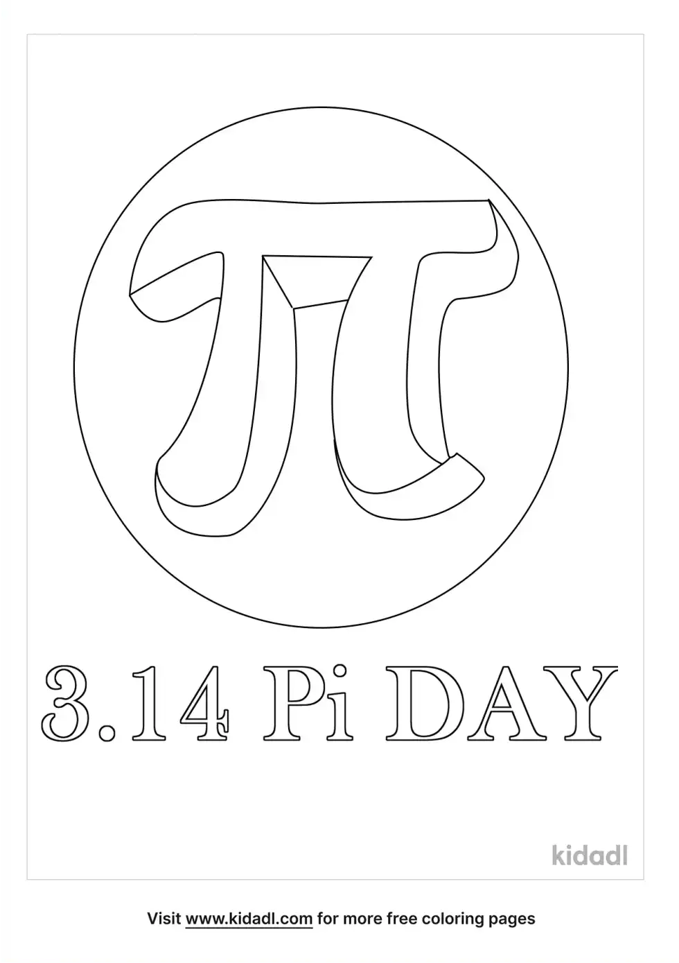 Pi Day Coloring Page