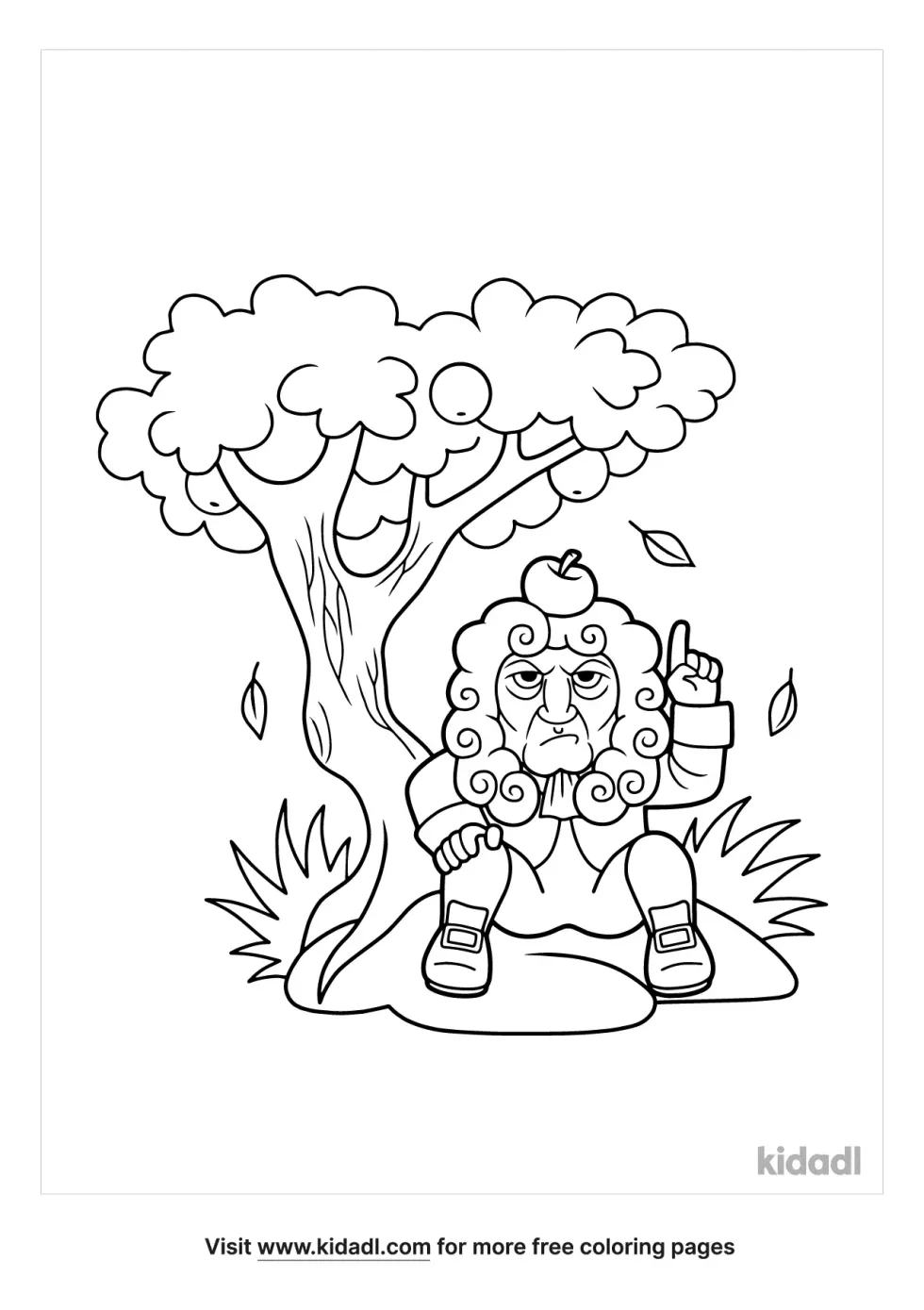Baby Newton Coloring Page