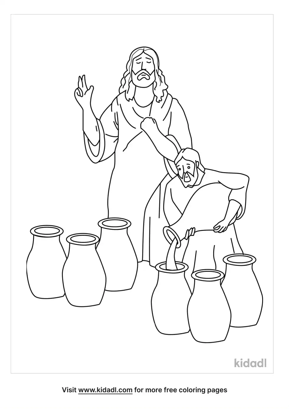 Wedding In Cana Coloring Page
