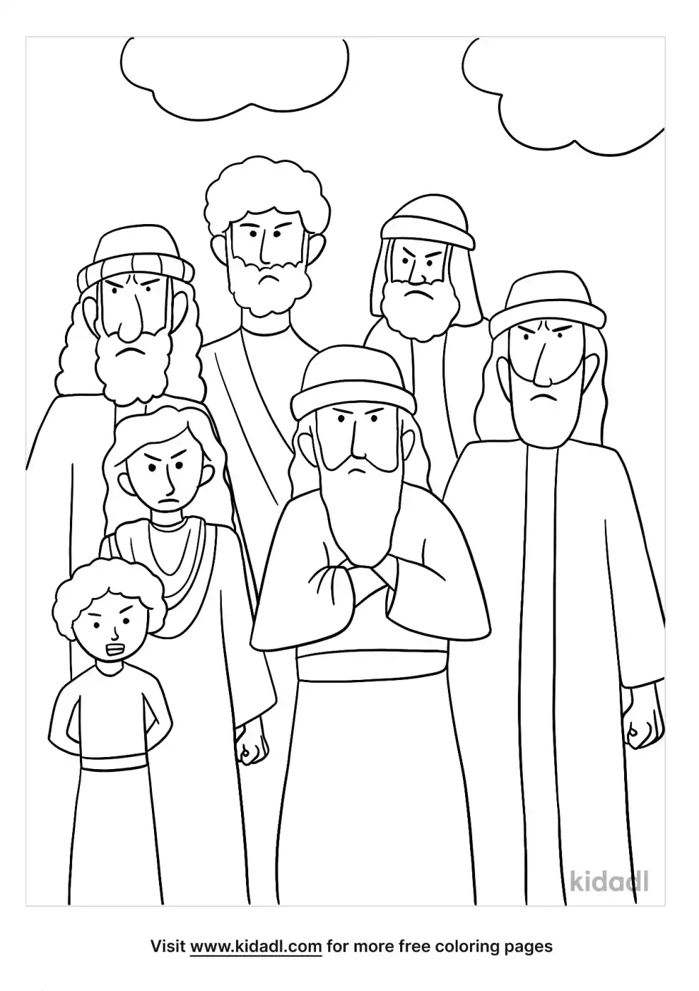 Angry Israelites Coloring Page