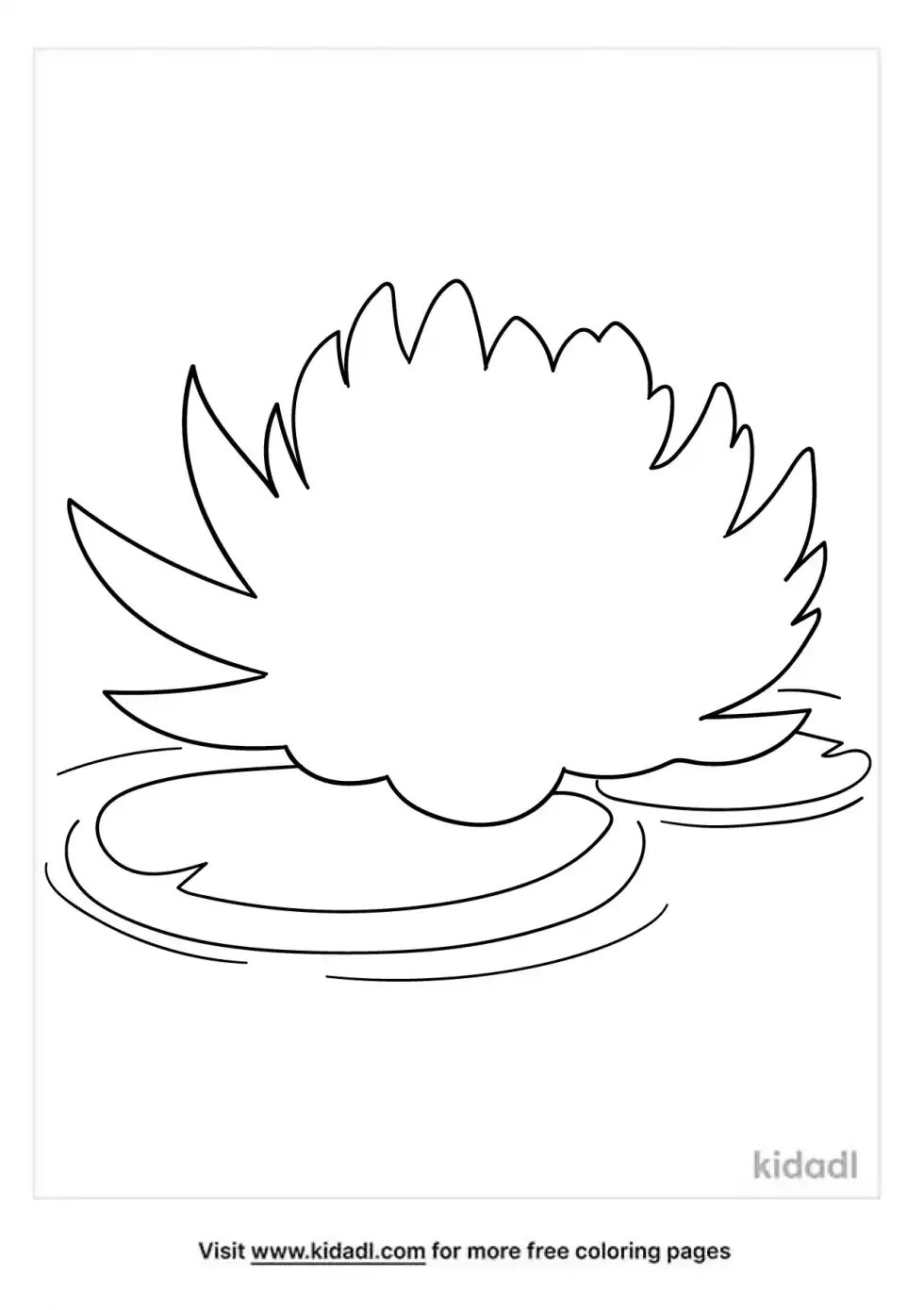 Lotus Outline Coloring Page