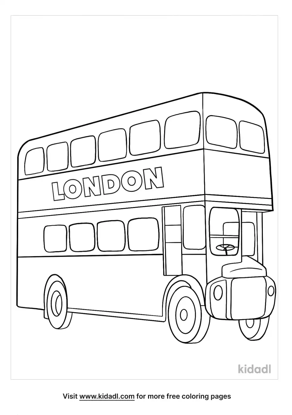 London Bus Coloring Page