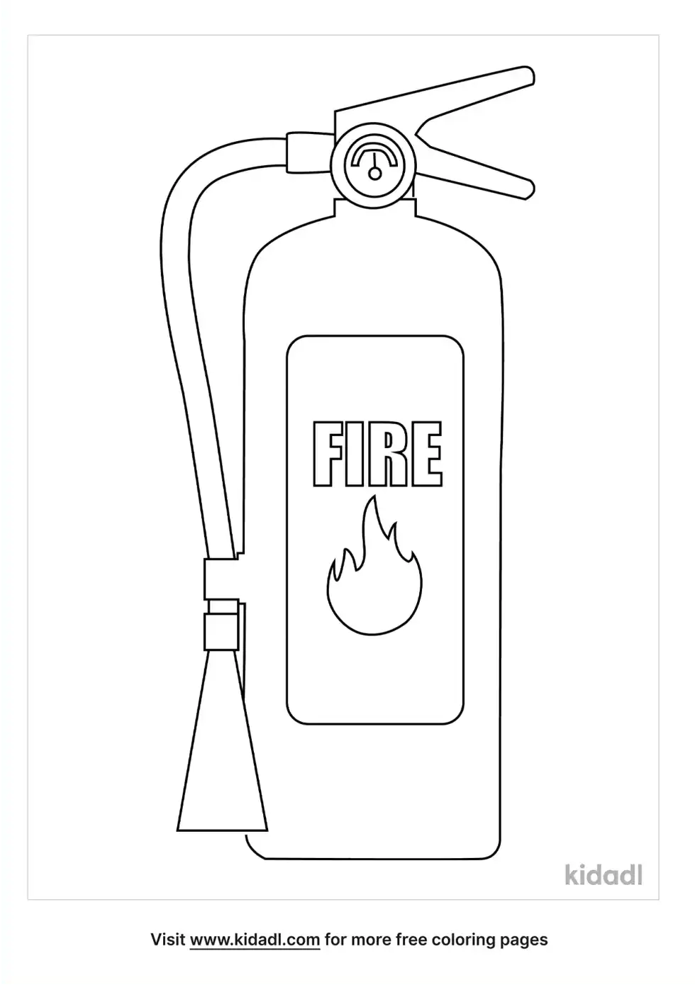 Fire Extinguisher Coloring Page