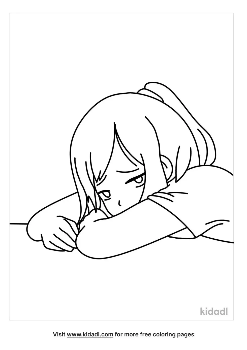 Anime Girl Lazy