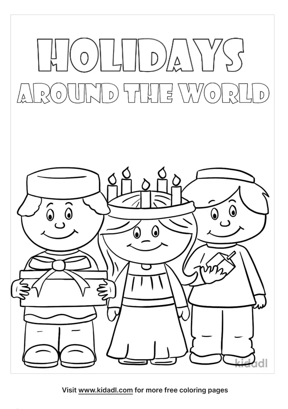 Holidays Around The World Coloring Page