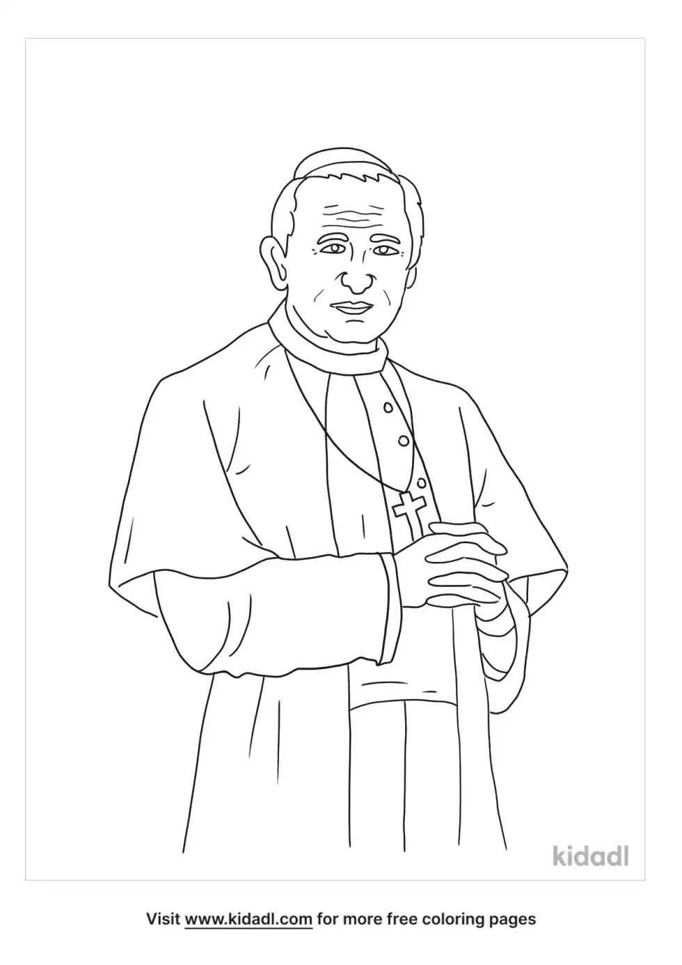 Pope Blessed John Paul Ii Coloring Page