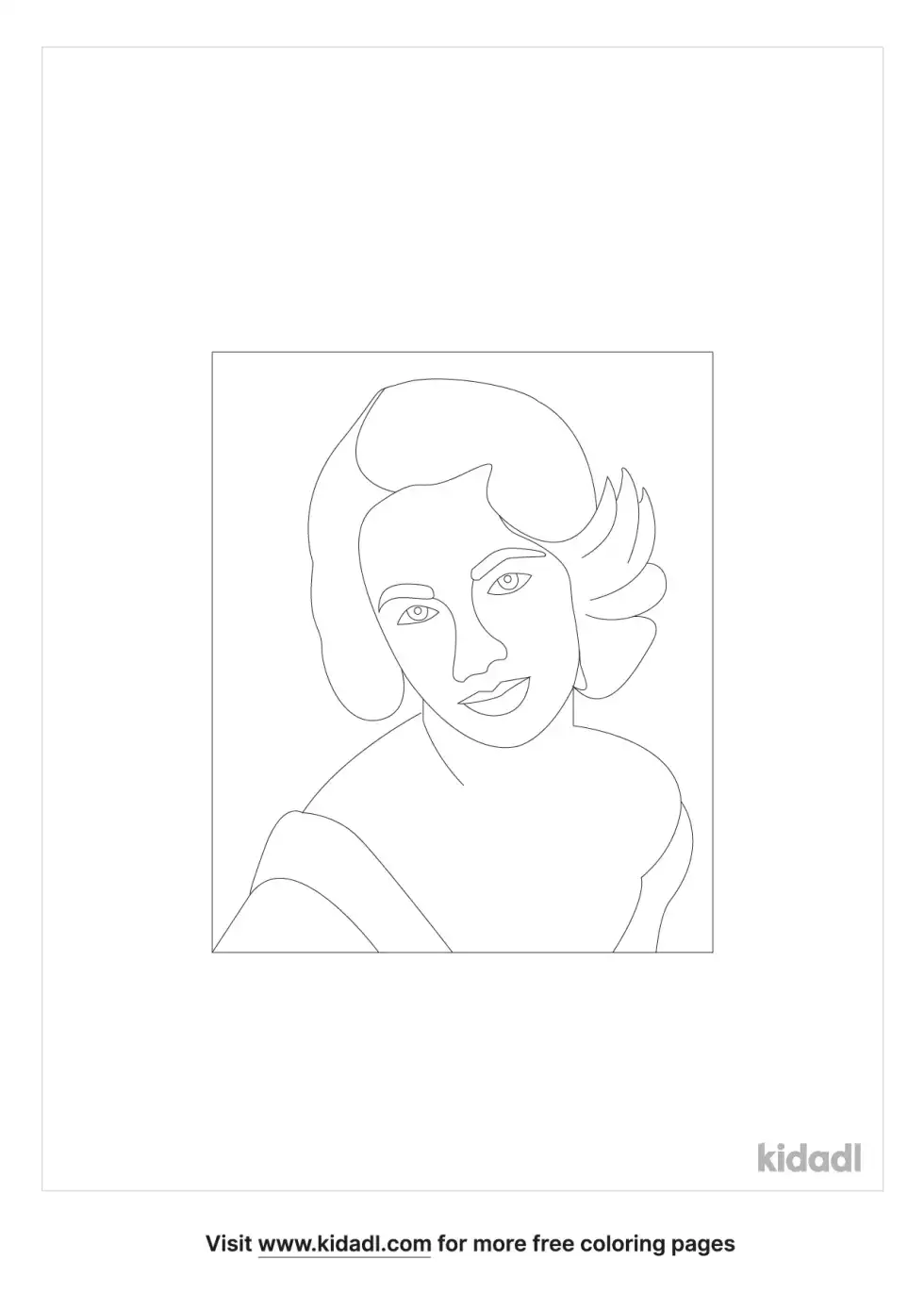 Elizabeth Taylor Coloring Page