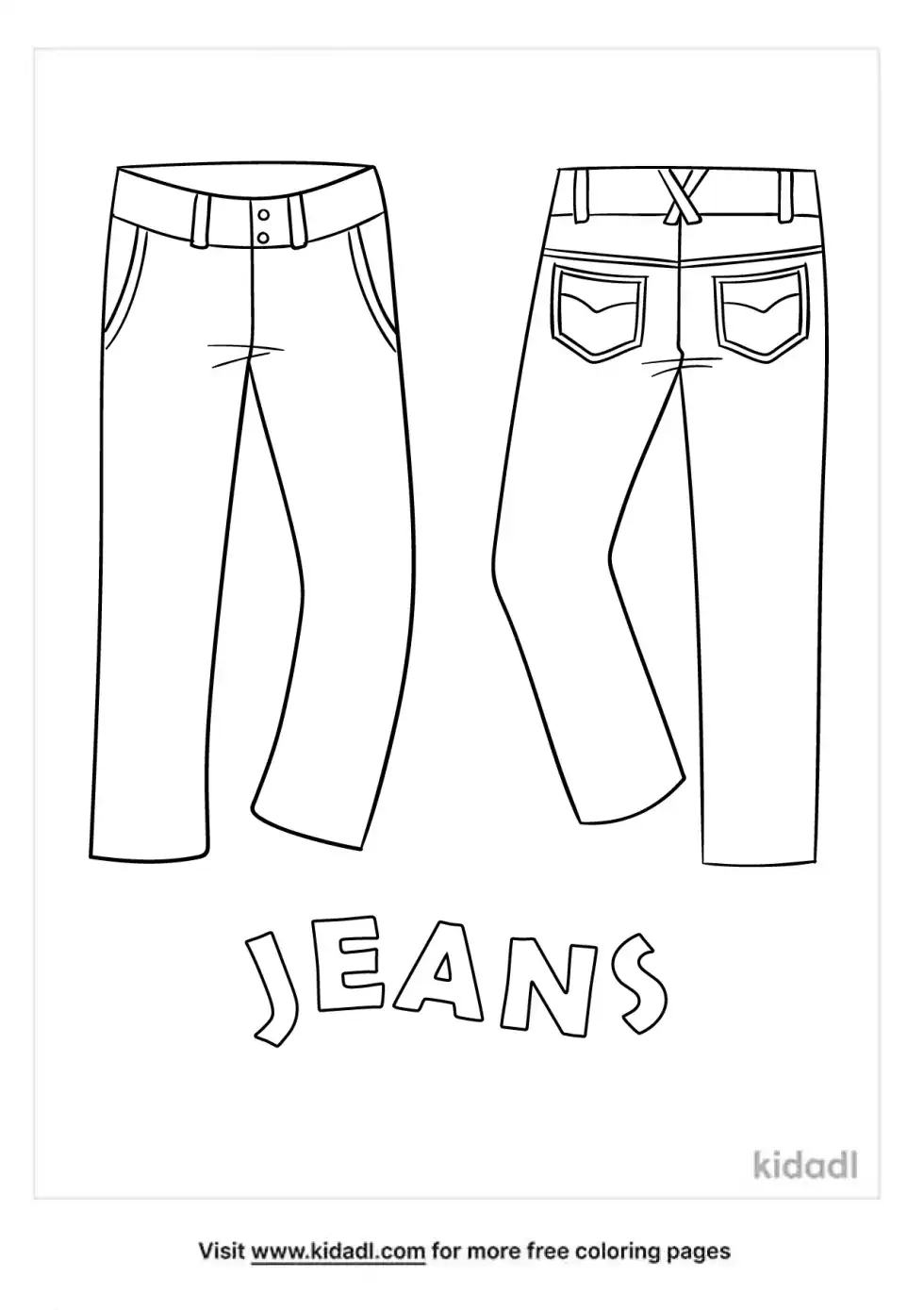 Jeans Coloring Page