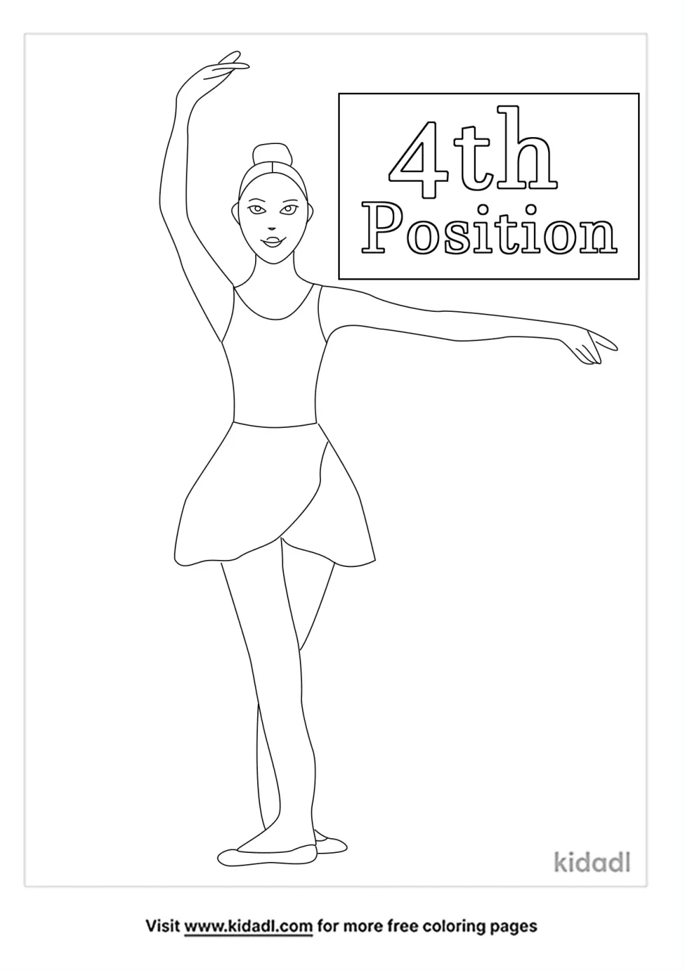 Ballet Positions Coloring Page