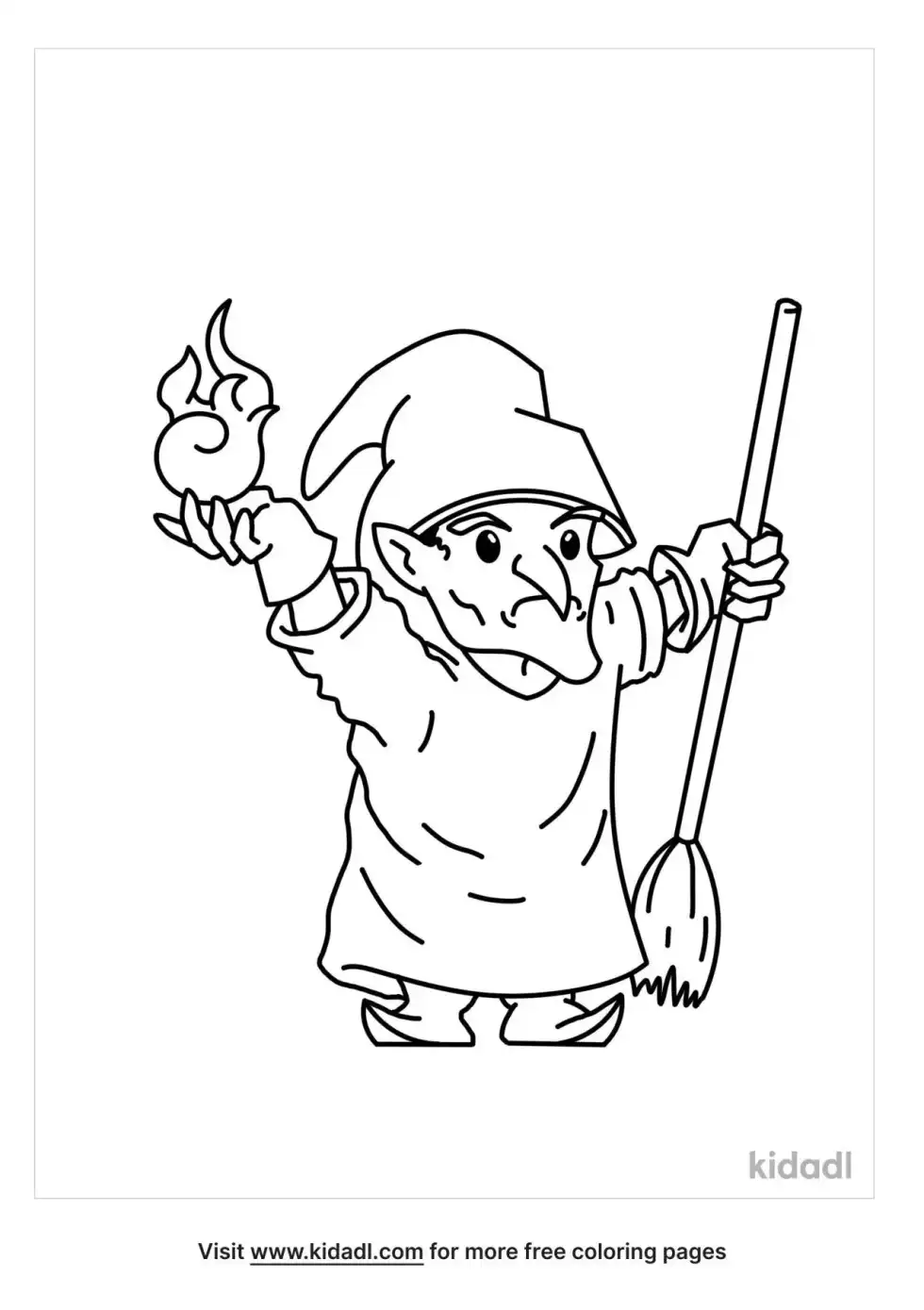 Angry Witch Coloring Page