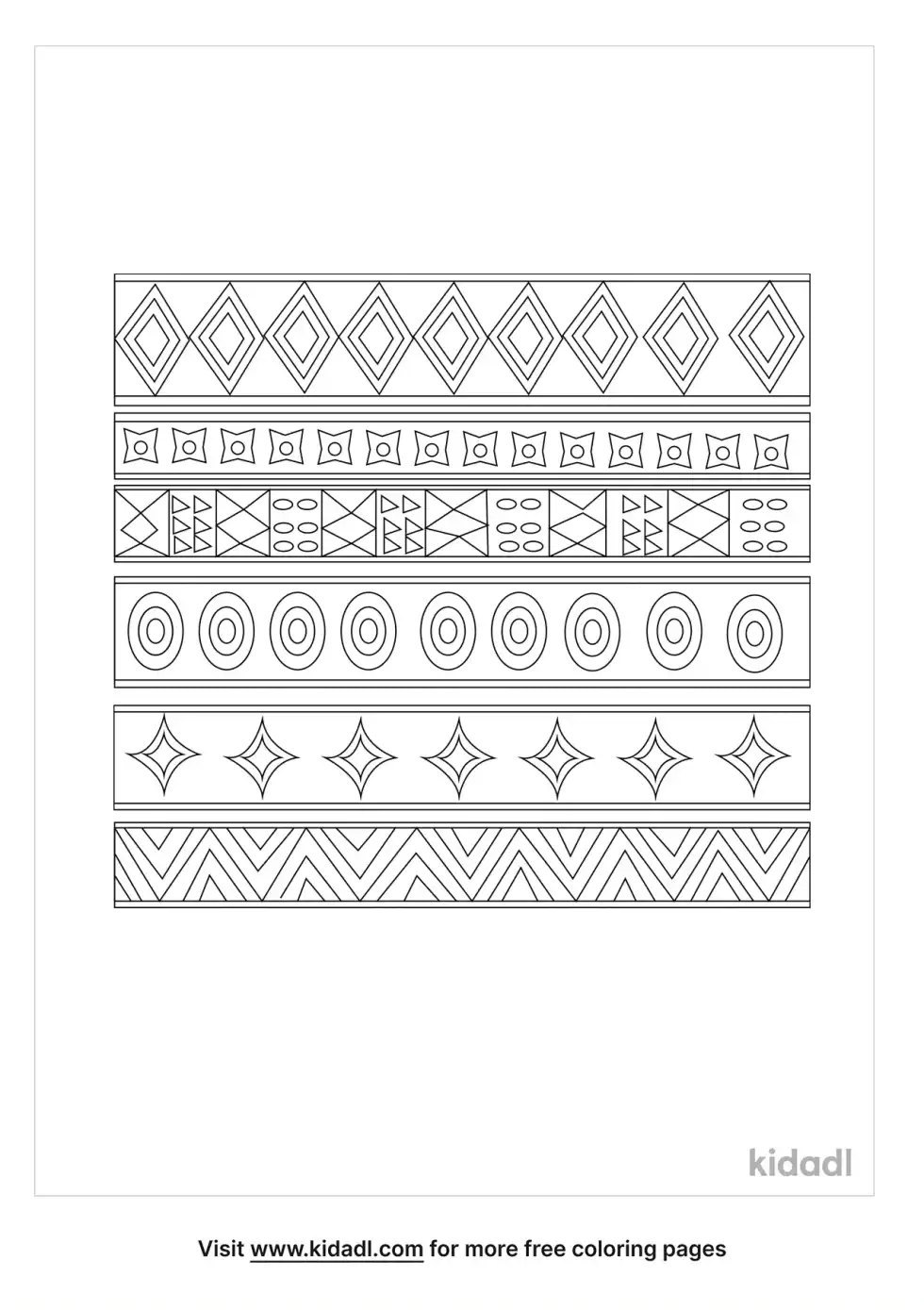West African Design Coloring Page