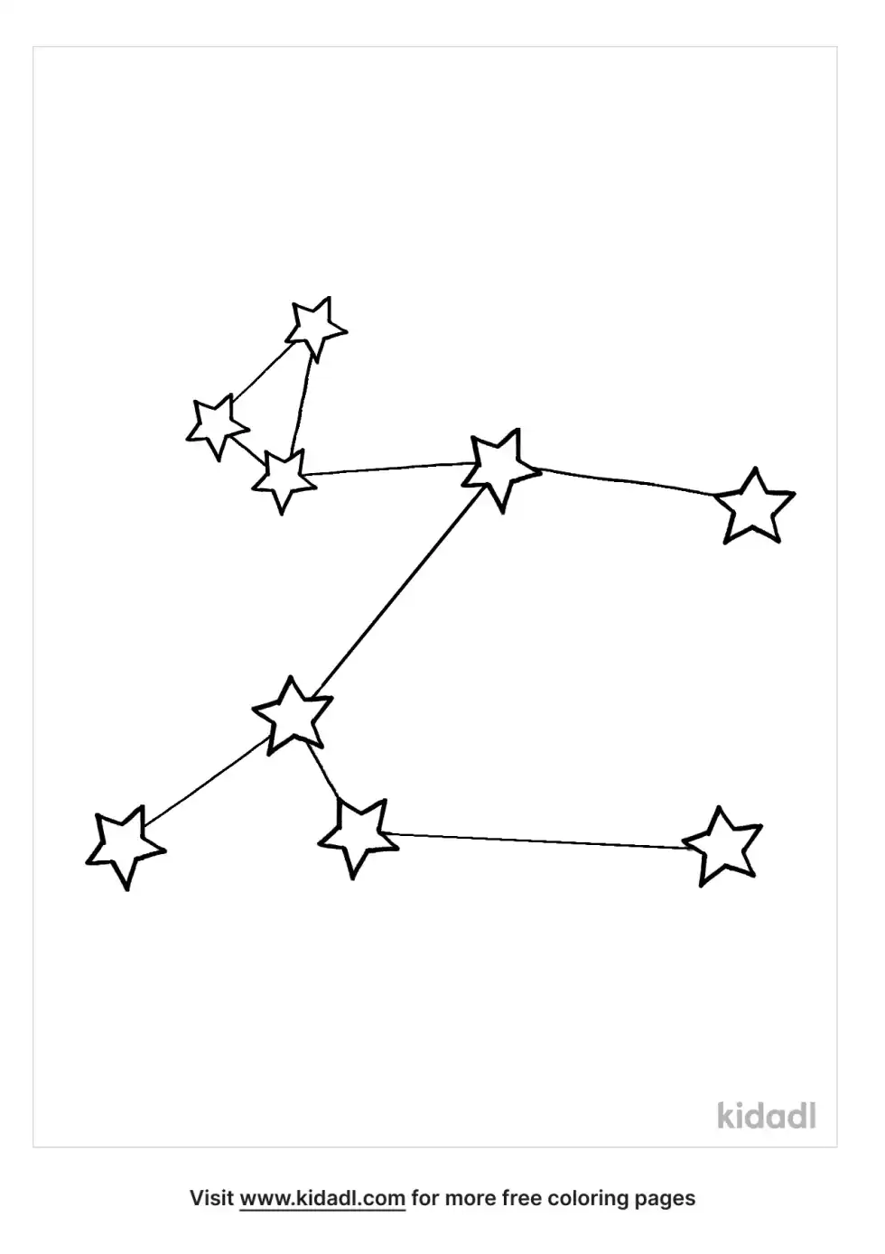 Canis Major Constellation Coloring Page