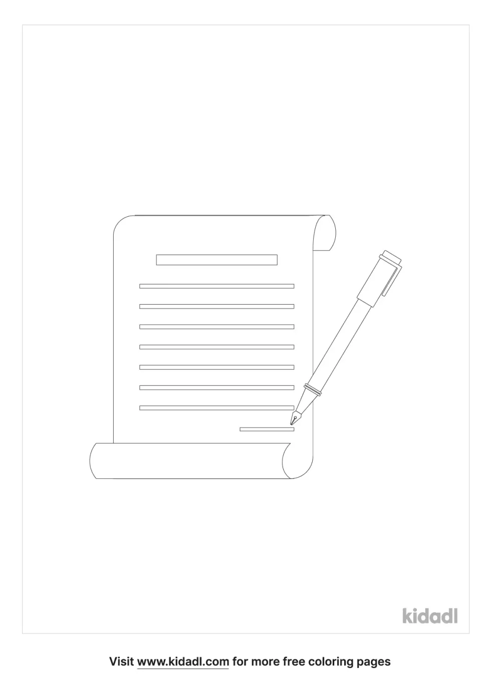Document Coloring Page