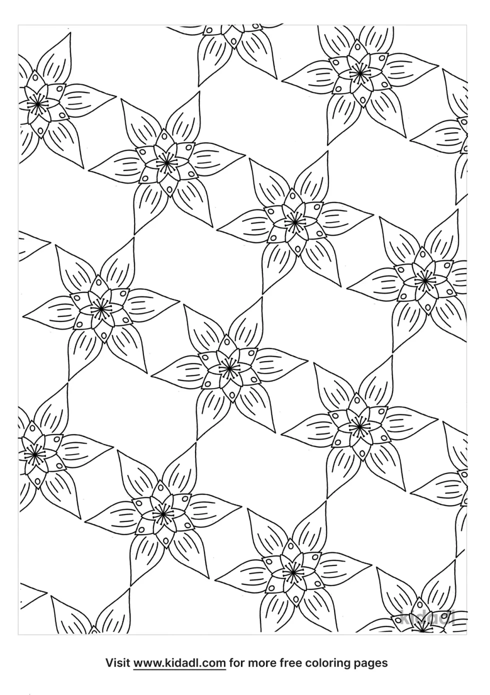 Floral Pattern Coloring Page