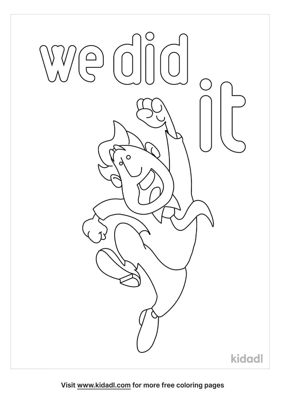 We Did It Coloring Page