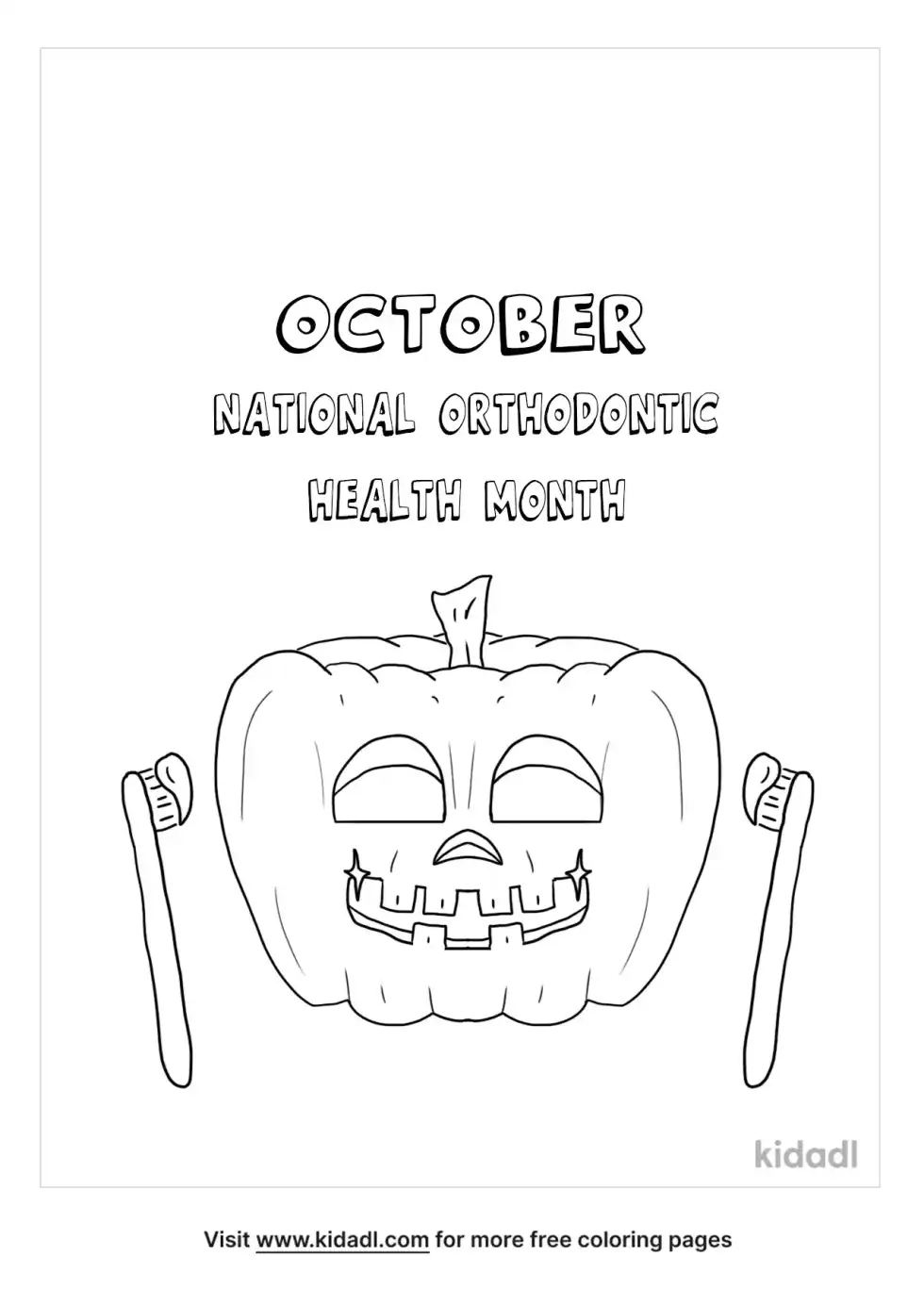 National Ortho Month Coloring Page