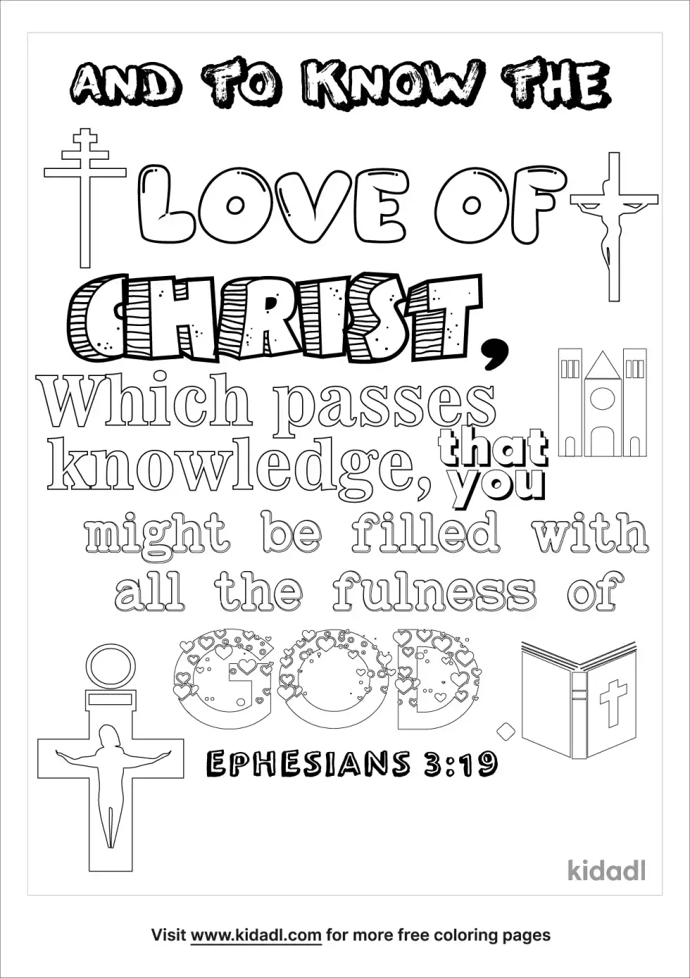 Ephesians 3:19 Coloring Page