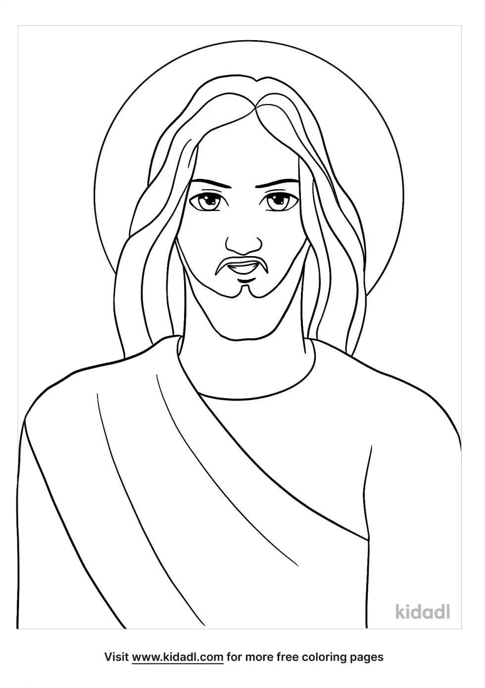 Anime Jesus Coloring Page