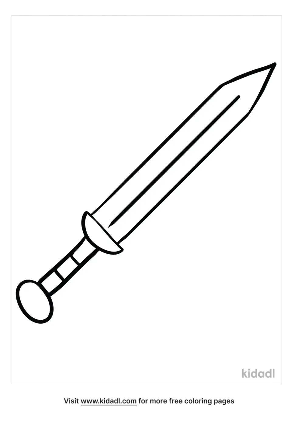 Roman Weapon Coloring Page